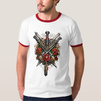 T-shirt Roche et rouleau crâne électrique