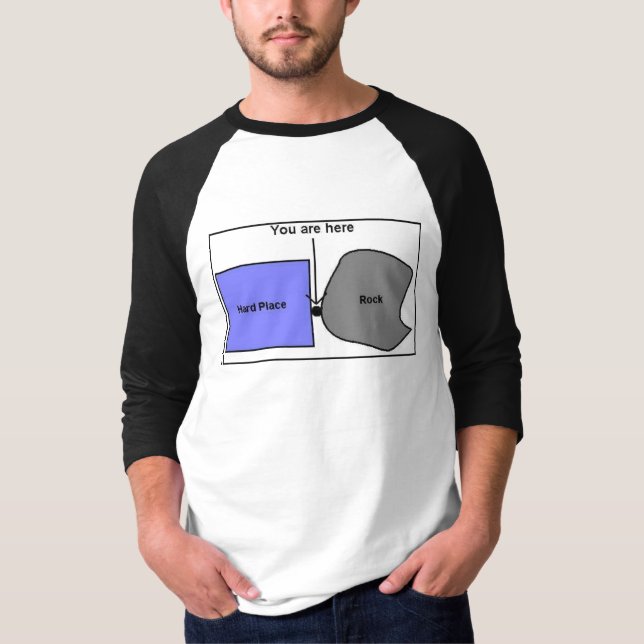 T-shirt Roche et un endroit dur (Devant)