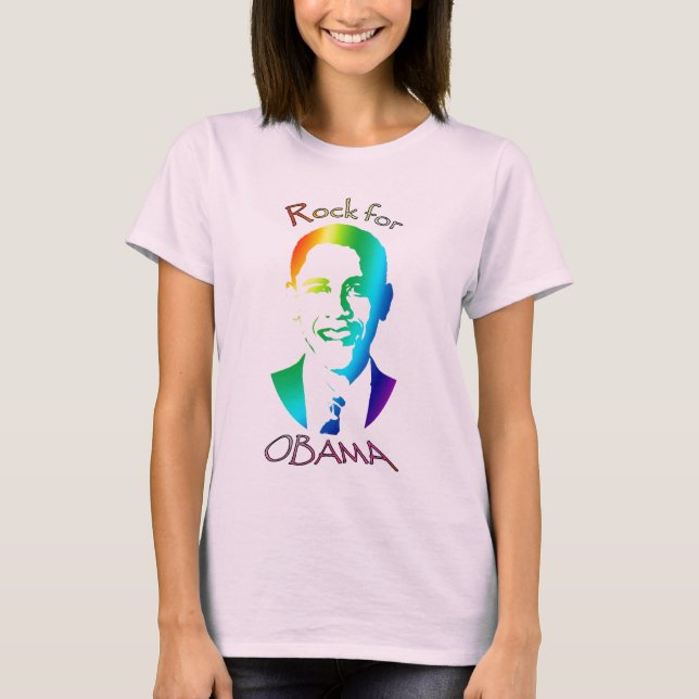 T-shirt Roche pour Obama (Devant)