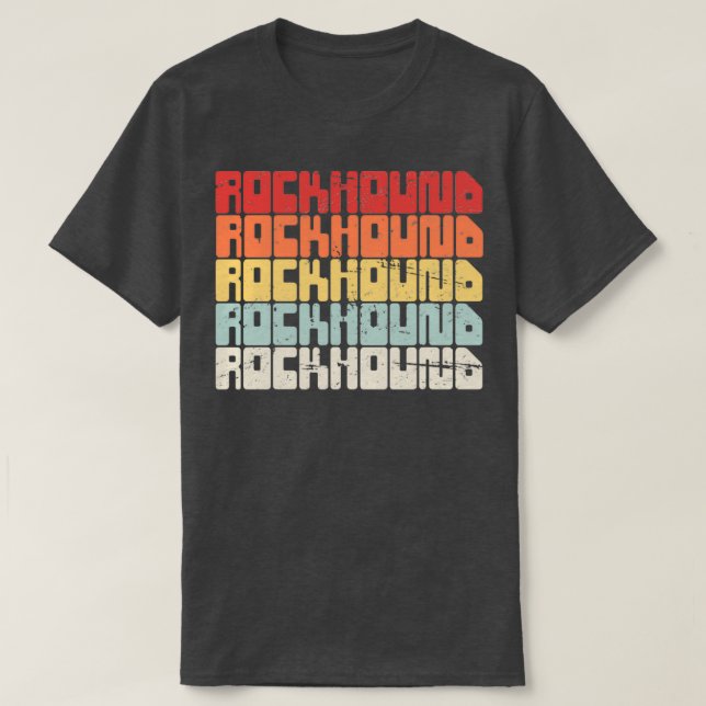 T-shirt Roche Retro Collecte Rockhound (Design devant)