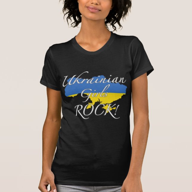 T-shirt Roche ukrainienne de filles ! (Devant)