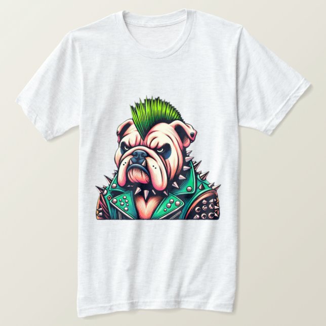 T-SHIRT ROCHER 15 DE BULLDOG-PUNK (Design devant)