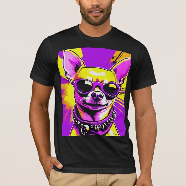 T-SHIRT ROCHER CHIHUAHUA PUNK 8 (Devant)