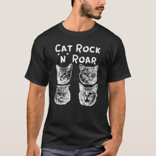 T-shirt Rocher de chat et rétro-rôti