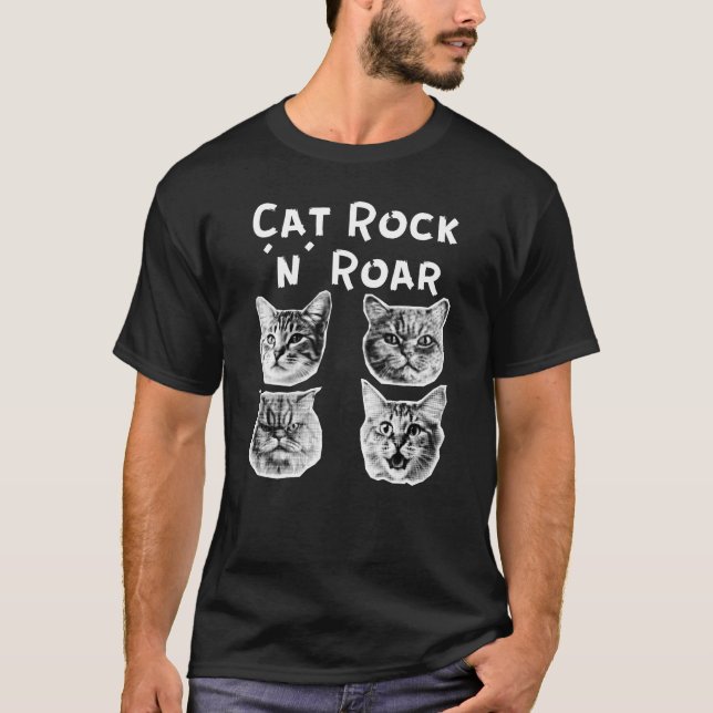 T-shirt Rocher de chat et rétro-rôti (Devant)
