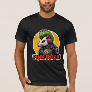 T-SHIRT ROCHER VERT POSSUM-PUNK