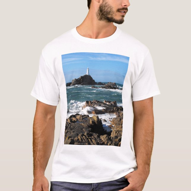 T-shirt Rochers et phare de Corbiere, Jersey (Devant)