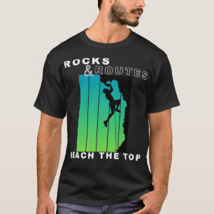 T-shirt Rochers et Routes Atteindre le sommet grimpeurs Es