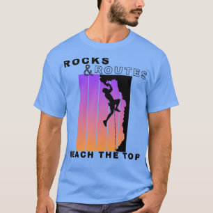 T-shirt Rochers et Routes Atteindre le sommet grimpeurs Es