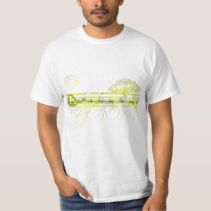 T-shirt Roches Blanches Pures Sur Vert