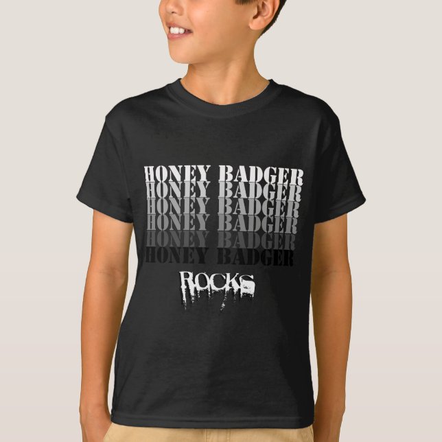 T-shirt Roches de blaireau de miel (blck) (Devant)
