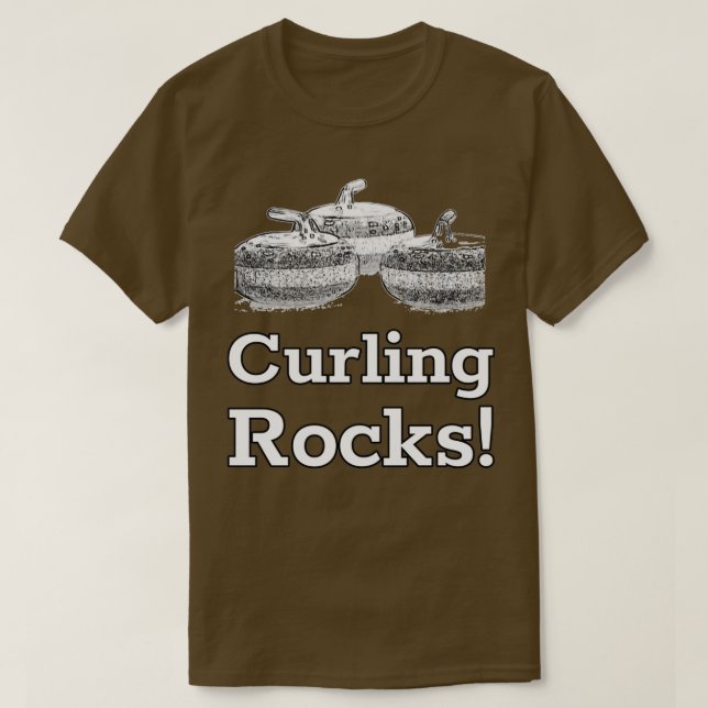 T-shirt Roches de curling blanches (Design devant)