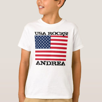 T-shirt Roches de drapeau des Etats-Unis