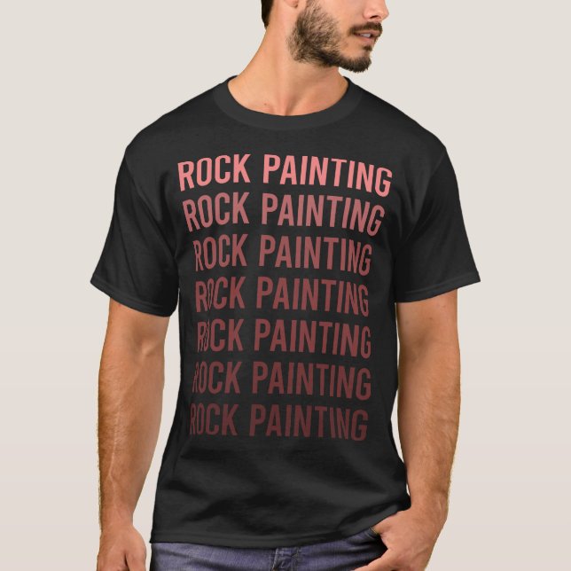 T-shirt Roches de peinture Red Text Rock (Devant)
