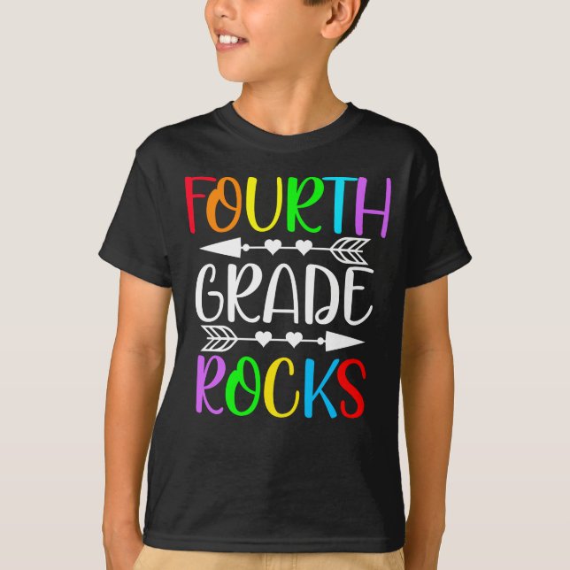 T-shirt roches de quatrième grade (Devant)