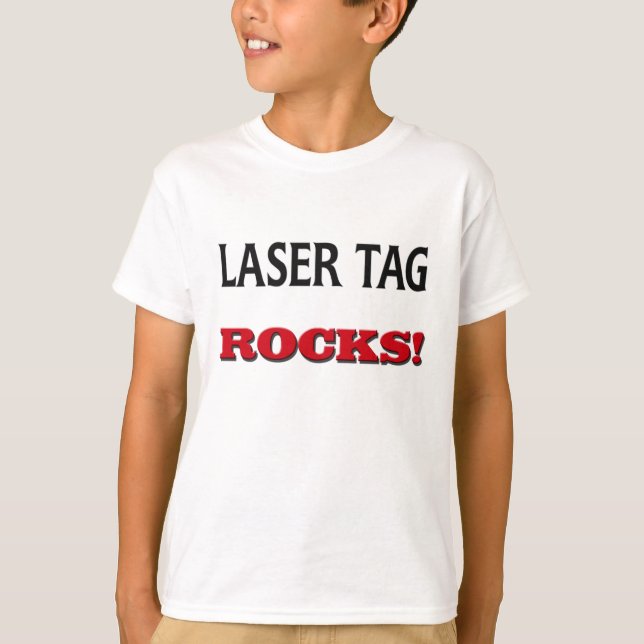 T-shirt Roches d'étiquette de laser (Devant)