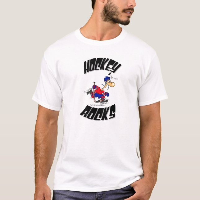 T-shirt roches d'hockey - customisées (Devant)