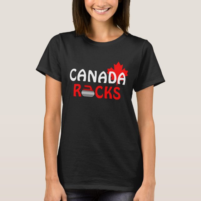 T-shirt Roches du Canada - se courbant (Devant)