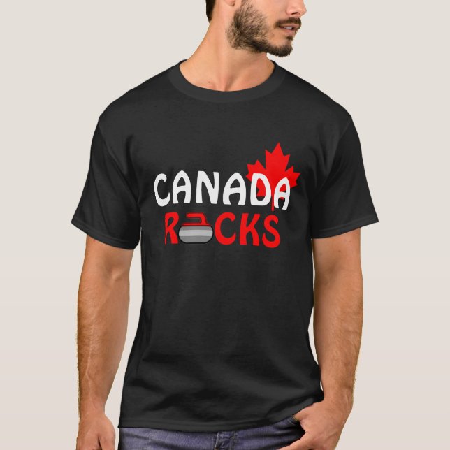 T-shirt Roches du Canada - se courbant (Devant)
