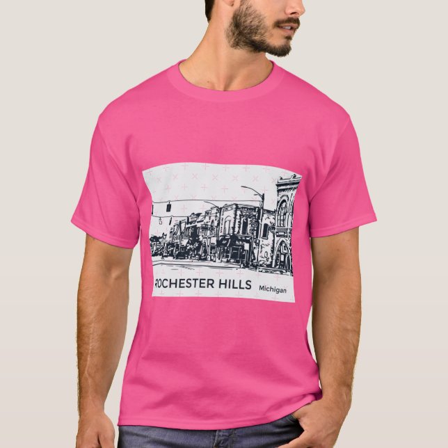 T-shirt Rochester Hills Michigan (Devant)