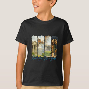T-shirt Rochester New York Voyageant Coup de pinceau Souve