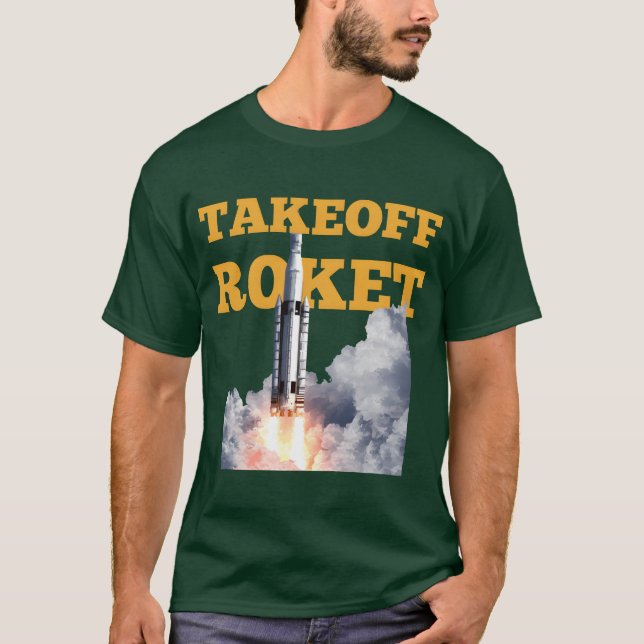 T-shirt Rochet de décollage drôle (Devant)