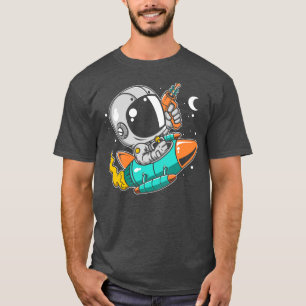 T-SHIRT ROCHET D'ÉQUITATION ASTRONAUT