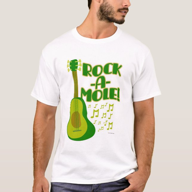 T-shirt Rock A Mole Drôle Avocado Dessin Slogan Art T-Shi (Devant)