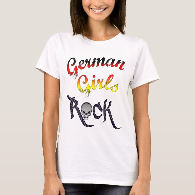 T-shirt Rock Allemand - Parfait, Cool, Amusant, Hot, Awe (Devant)