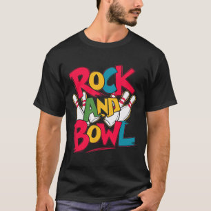 T-shirt Rock And Bowl Hommes Femmes Joueurs Dix Quilles Bo