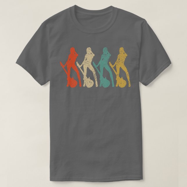 T-shirt Rock and Roll, Conception guitariste pour Guitare  (Design devant)