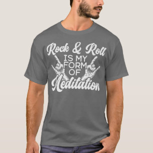 T-shirt Rock And Roll Est Pour Ma Méditation Guitariste Gu