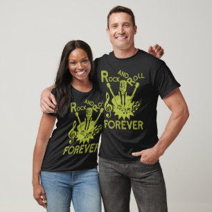 T-shirt Rock and Roll Forever, Funny 80s Rock