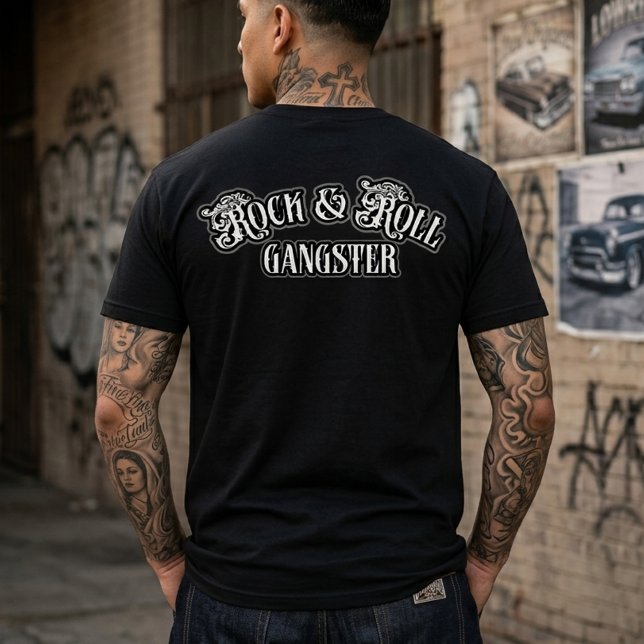 T-shirt Rock and Roll Gangster  coup de dos (Rock and Roll Gangster T-Shirt)