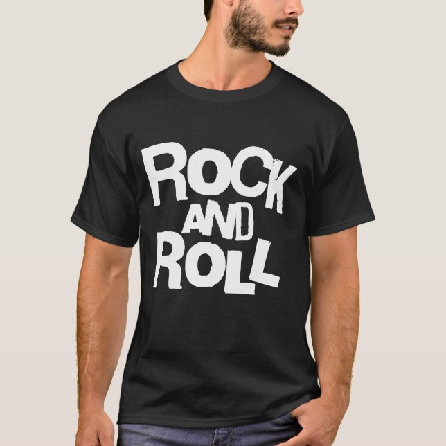 T-Shirt Rock and Roll Typographie Gras (Devant)
