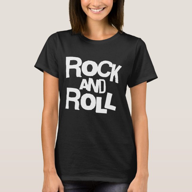 T-Shirt Rock and Roll Typographie Gras (Devant)