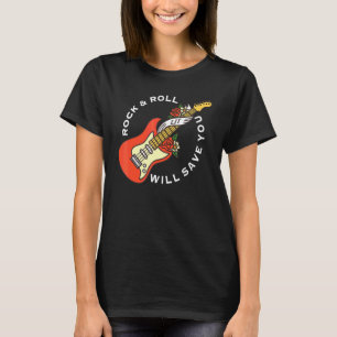T-shirt Rock And Roll Vous Sauvera Long Live Rock Et Ro
