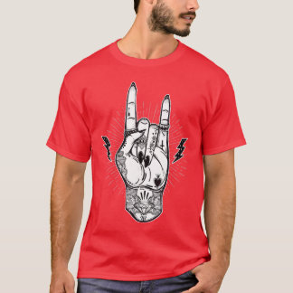 T-shirt Rock And Rollshirt Festival Art Devil Hornsattooee