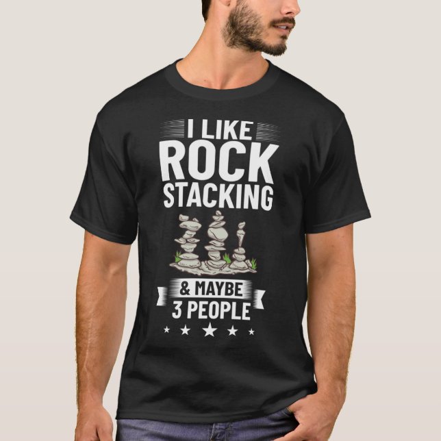 T-shirt Rock Balancing Stone Stone Stone Jeu Art Balancer  (Devant)