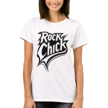 Rock Chick - Audacieuse Typographie noir et blanc