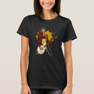 T-shirt Rock Chick Music Festival Femme Guitare Player Gui