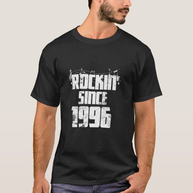 T-shirt Rock Classique d'Anniversaire Depuis 1996 (Devant)