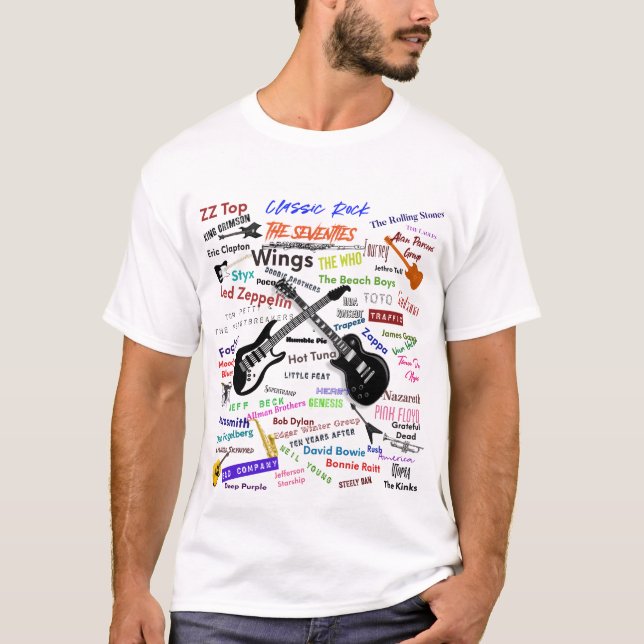 T-shirt Rock classique - les années 70 ! (Devant)