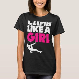 T-shirt Rock Climat Comme Une Fille Femme Escalade Boulder