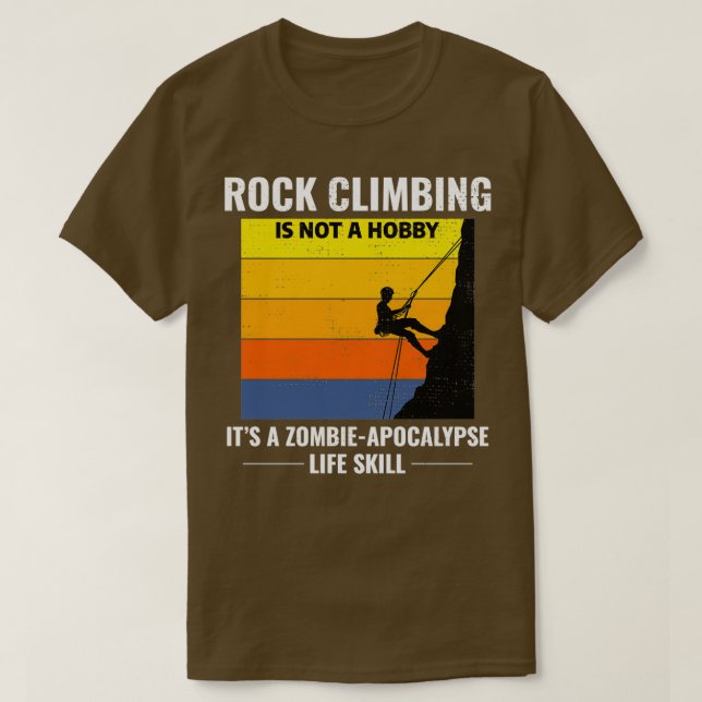 T-shirt Rock Climbing Bouldering Climber Vintage Retro (Design devant)