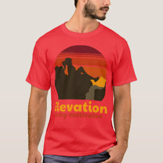 T-shirt Rock Climbing Elevation Motivation retro