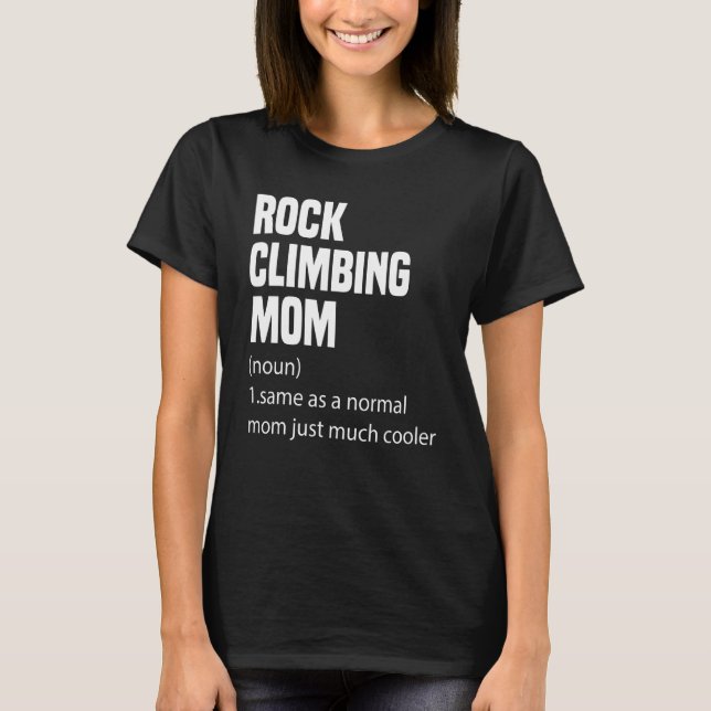 T-shirt Rock Climbing Mom Dictionary Definition Funny Spor (Devant)