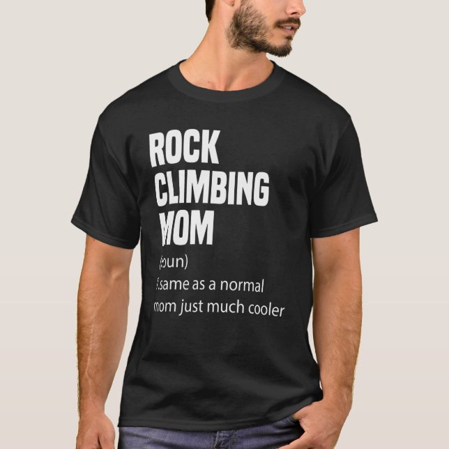 T-shirt Rock Climbing Mom Dictionary Definition Funny Spor (Devant)