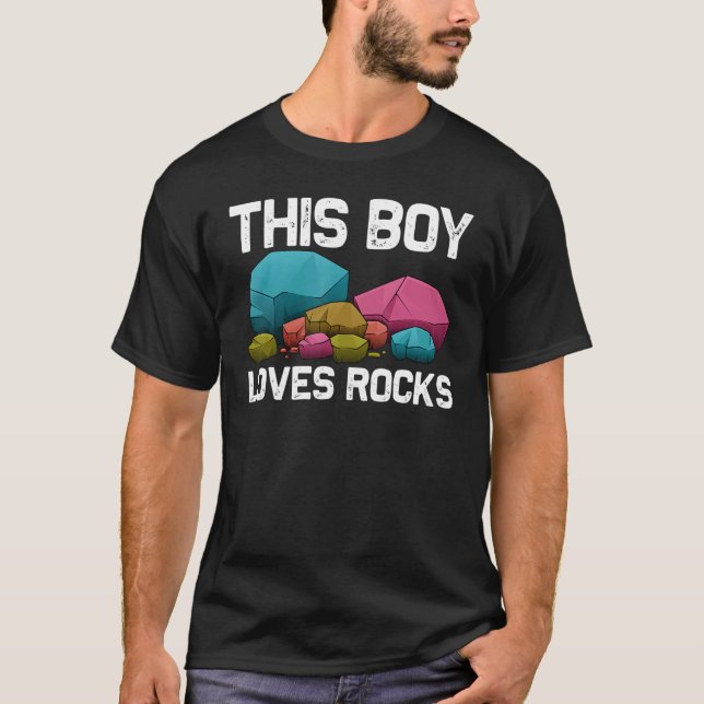 T-shirt Rock Collecte D'Oeuvres Pour Garçons Géologie Pour (Devant)