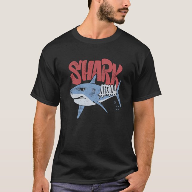 T-shirt Rock Dolphin Une Grande Semaine Pour Un Requin Pou (Devant)